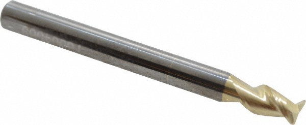 Accupro 25018705020C5 Corner Radius End Mill: 3/16" Dia, 5/16" LOC, 0.02" Radius, 2 Flutes, Solid Carbide Image