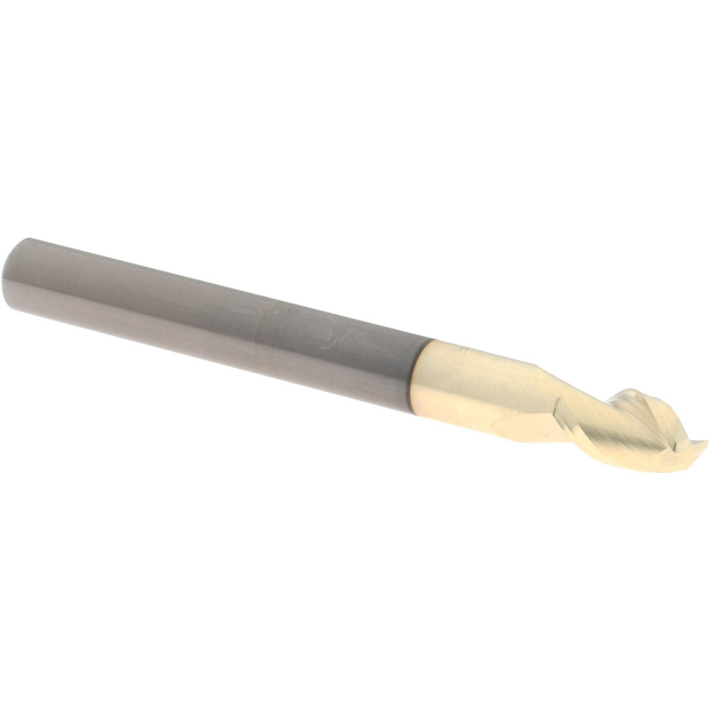 Accupro 25025006015C5 Corner Radius End Mill: 1/4" Dia, 3/8" LOC, 0.015" Radius, 2 Flutes, Solid Carbide Image