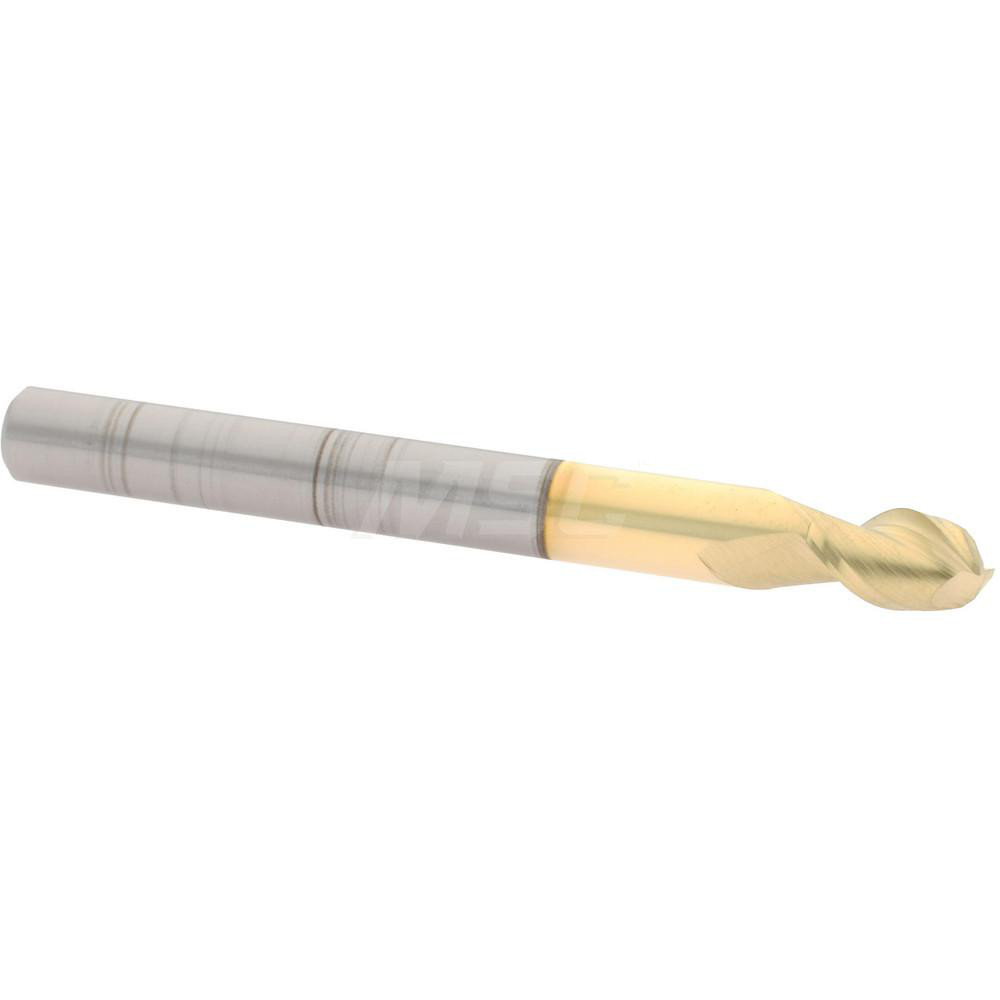 Accupro 25025006020C5 Corner Radius End Mill: 1/4" Dia, 3/8" LOC, 0.02" Radius, 2 Flutes, Solid Carbide Image