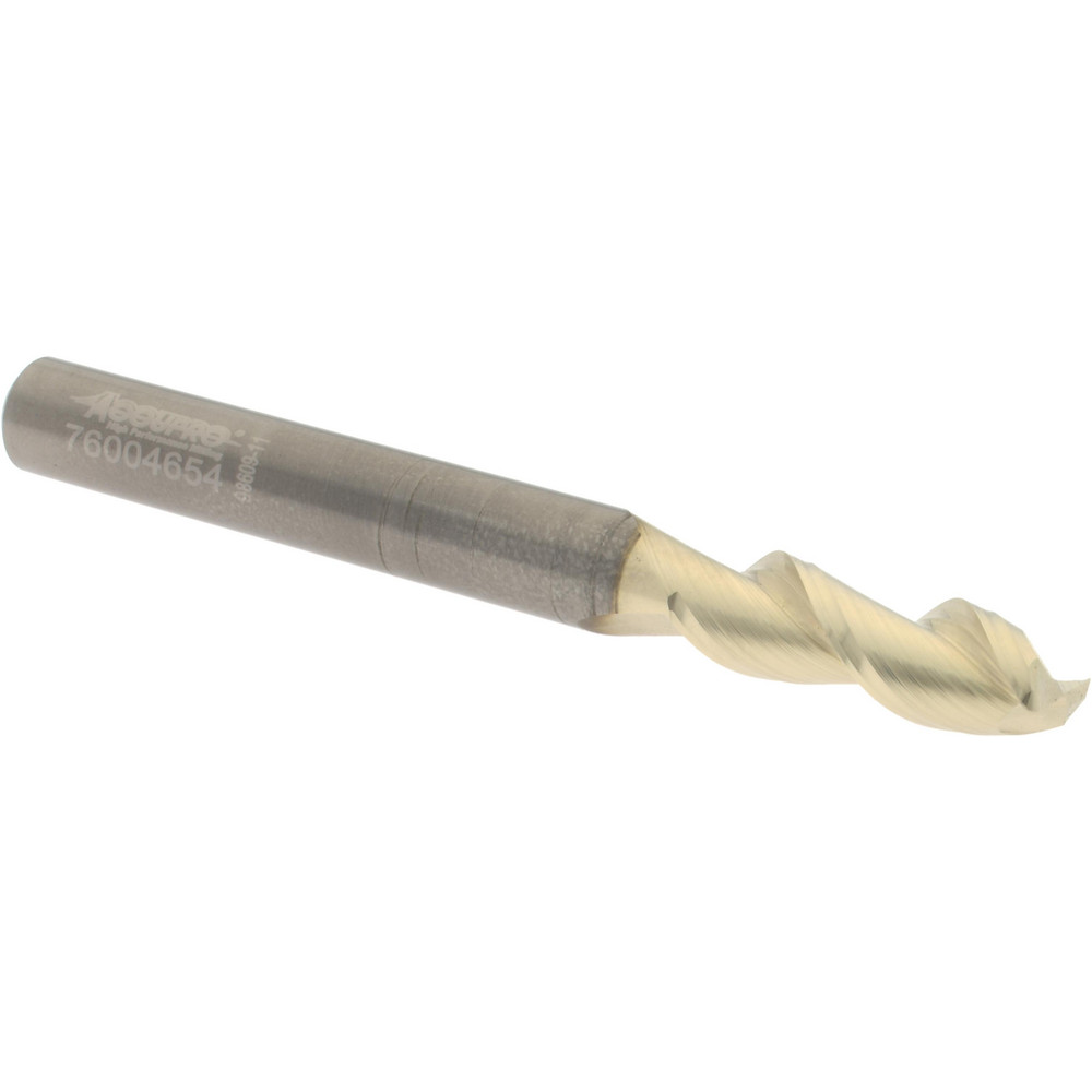 Accupro 25025012030C5 Corner Radius End Mill: 1/4" Dia, 3/4" LOC, 0.03" Radius, 2 Flutes, Solid Carbide Image