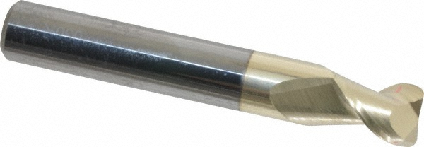 Accupro 25037508030C5 Corner Radius End Mill: 3/8" Dia, 1/2" LOC, 0.03" Radius, 2 Flutes, Solid Carbide Image