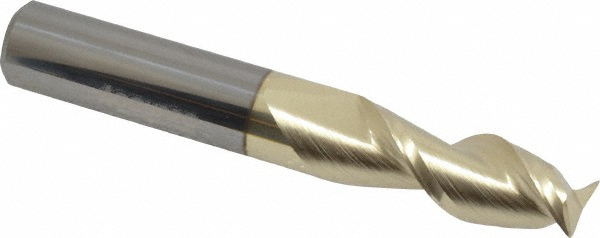 Accupro 25037516020C5 Corner Radius End Mill: 3/8" Dia, 1" LOC, 0.02" Radius, 2 Flutes, Solid Carbide Image
