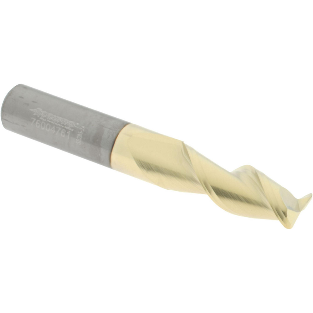 Accupro 25037516045C5 Corner Radius End Mill: 3/8" Dia, 1" LOC, 0.045" Radius, 2 Flutes, Solid Carbide Image