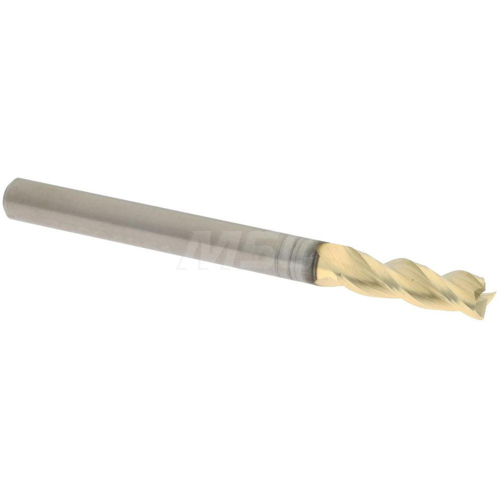 Accupro 35012506010C5 Corner Radius End Mill: 1/8" Dia, 3/8" LOC, 0.01" Radius, 3 Flutes, Solid Carbide Image