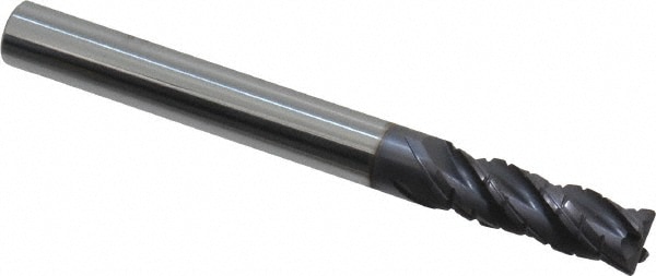 Accupro CBC4462500C11 Corner Chamfer End Mill: 0.25" Dia, 0.75" LOC, 4 Flute, Solid Carbide 