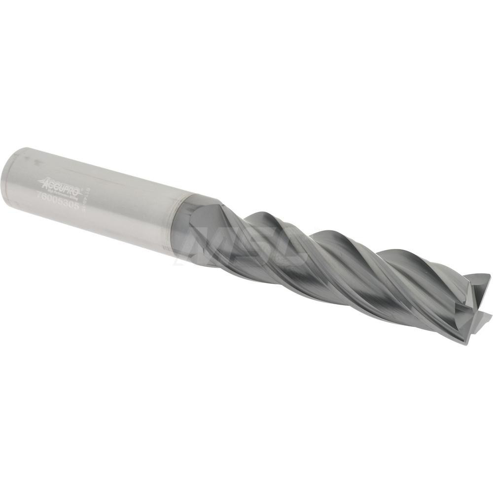 95168629 Corner Radius End Mill: 1/2" Dia, 2" LOC, 0.0150" Radius, 4 Flute, Solid Carbide  