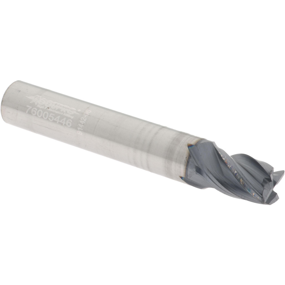 95168342 Corner Radius End Mill: 0.2813" Dia, 3/8" LOC, 0.0150" Radius, 4 Flute, Solid Carbide  