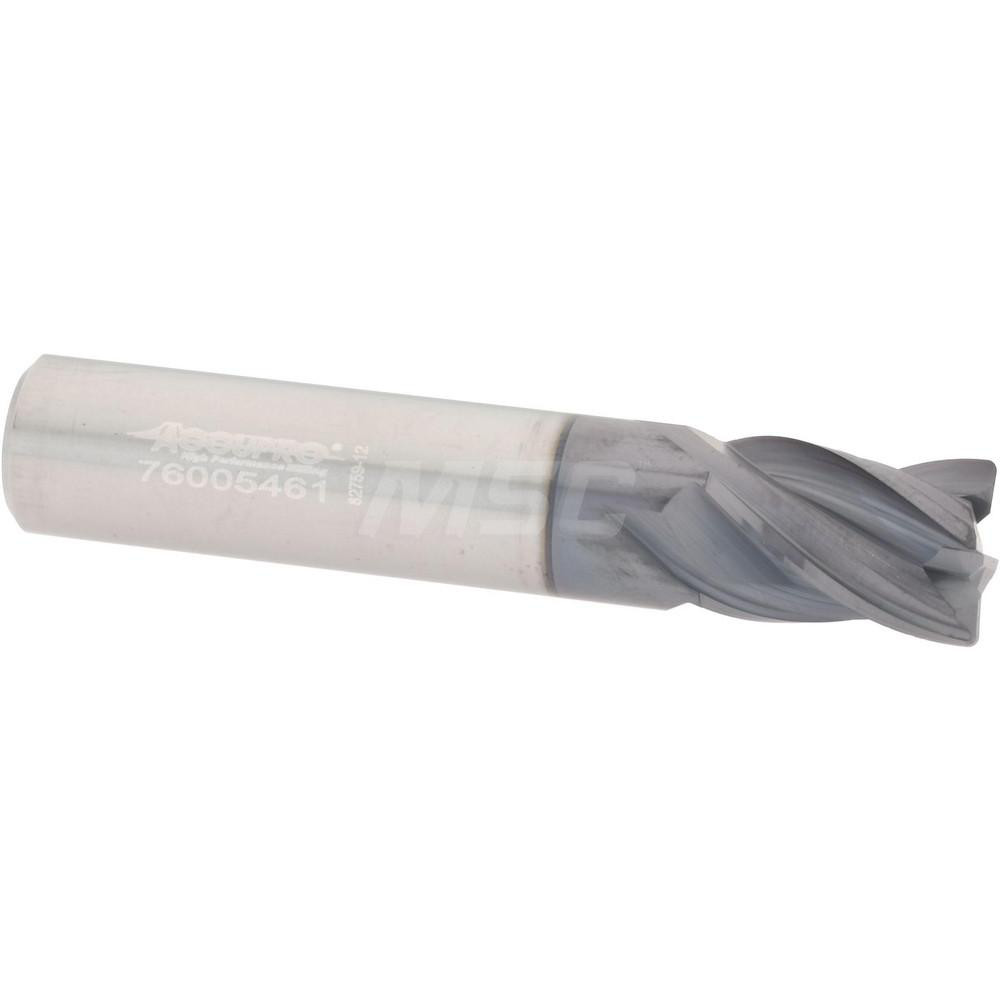 95168319 Corner Radius End Mill: 3/8" Dia, 1/2" LOC, 0.0200" Radius, 4 Flute, Solid Carbide  