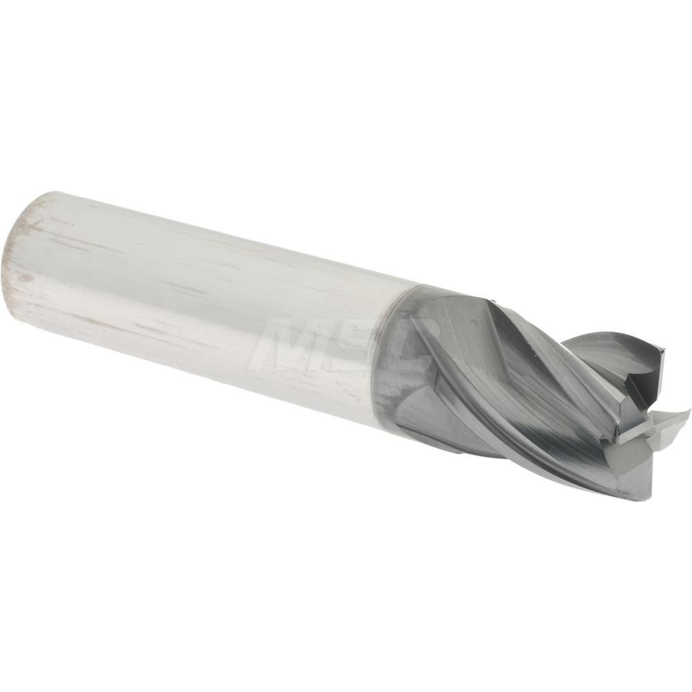 95168668 Corner Radius End Mill: 5/8" Dia, 3/4" LOC, 0.0250" Radius, 4 Flute, Solid Carbide  