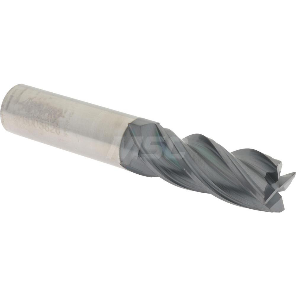 95168361 Corner Radius End Mill: 1/2" Dia, 1-1/4" LOC, 0.0150" Radius, 4 Flute, Solid Carbide  