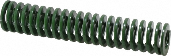 Die Spring: 1" Hole Dia, 1/2" Rod Dia, 5" Free Length, Green