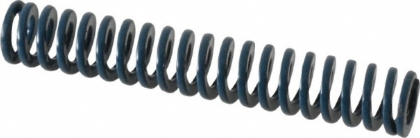 Die Spring: 1/2" Hole Dia, 9/32" Rod Dia, 3" Free Length, Blue