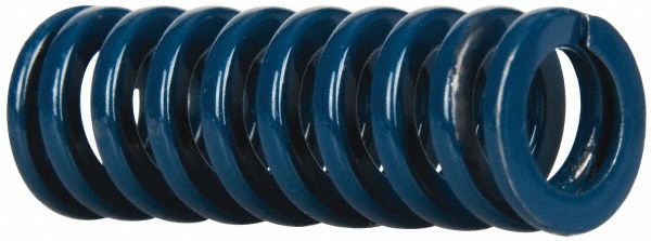 Die Spring: 5/8" Hole Dia, 11/32" Rod Dia, 1-3/4" Free Length, Blue