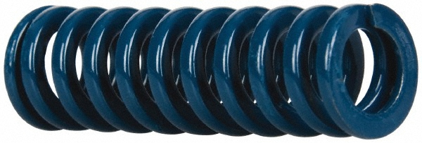 Die Spring: 5/8" Hole Dia, 11/32" Rod Dia, 2" Free Length, Blue