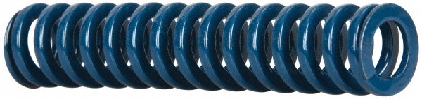 Die Spring: 5/8" Hole Dia, 11/32" Rod Dia, 3" Free Length, Blue