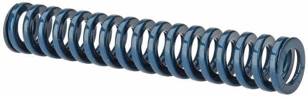 Die Spring: 5/8" Hole Dia, 11/32" Rod Dia, 3-1/2" Free Length, Blue
