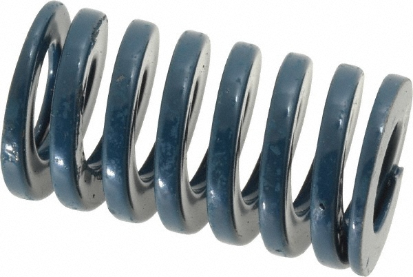 Die Spring: 1" Hole Dia, 1/2" Rod Dia, 1-3/4" Free Length, Blue