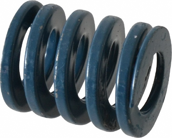 Die Spring: 1-1/4" Hole Dia, 5/8" Rod Dia, 1-1/2" Free Length, Blue