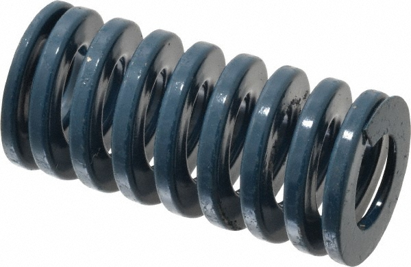 Die Spring: 1-1/4" Hole Dia, 5/8" Rod Dia, 2-1/2" Free Length, Blue