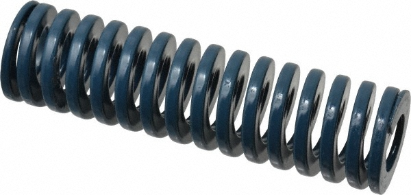 Die Spring: 1-1/4" Hole Dia, 5/8" Rod Dia, 4-1/2" Free Length, Blue