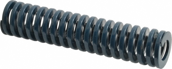 Die Spring: 1-1/4" Hole Dia, 5/8" Rod Dia, 5-1/2" Free Length, Blue