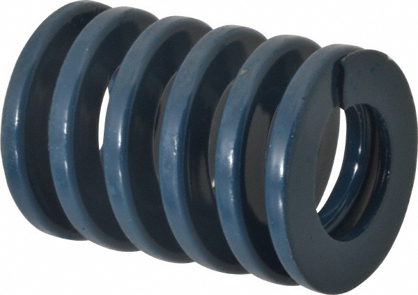 Die Spring: 1-1/2" Hole Dia, 3/4" Rod Dia, 2" Free Length, Blue