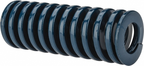 Die Spring: 1-1/2" Hole Dia, 3/4" Rod Dia, 4" Free Length, Blue