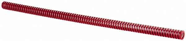 Die Spring: 1/2" Hole Dia, 9/32" Rod Dia, 12" Free Length, Red