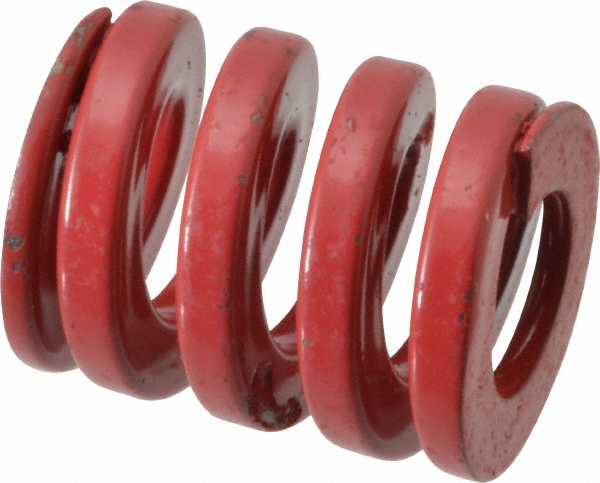Die Spring: 1-1/4" Hole Dia, 5/8" Rod Dia, 1-1/2" Free Length, Red