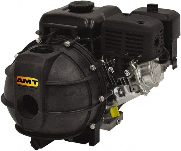 5.0 HP, 3,600 RPM, 2 Port Size, 3/8 Solids Handling, Honda, Self Priming Engine Pump