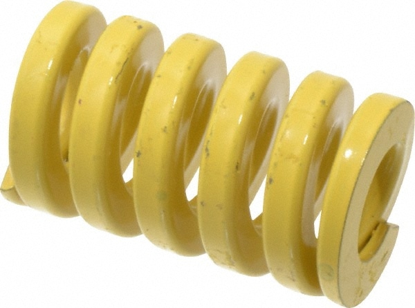 Dayton Lamina 9-2410-36 Die Spring: 1-1/2" Hole Dia, 3/4" Rod Dia, 2-1/2" Free Length, Yellow Image