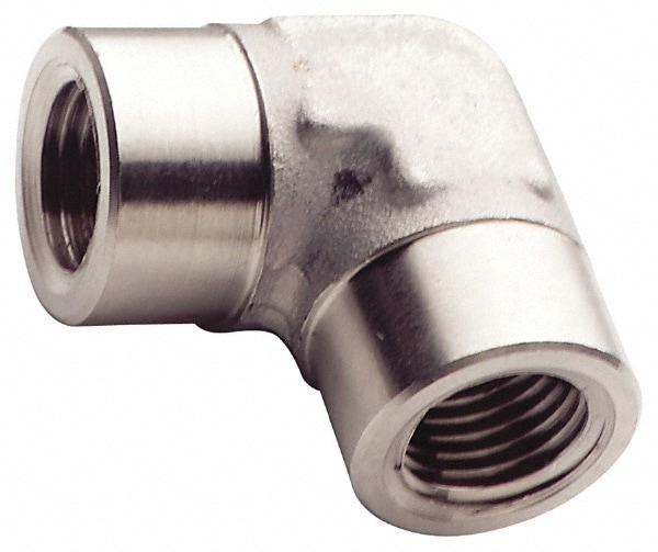 Made in USA P-1-FF Pipe 90 ° Female Elbow: 1" Fitting, 316 Stainless Steel Image