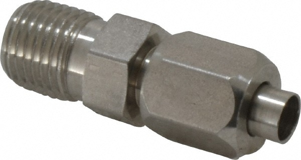 Made in USA - Stainless Steel Flared Tube Connector: 1/4