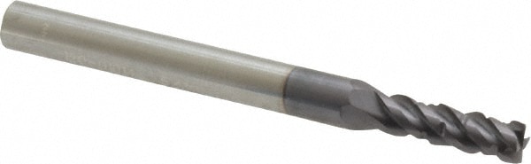 ProMax 120-01014 Corner Radius End Mill: 0.1563" Dia, 1/2" LOC, 0.01" Radius, 4 Flutes, Solid Carbide Image