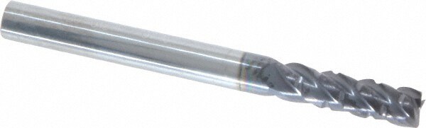 ProMax 120-01214 Corner Radius End Mill: 3/16" Dia, 5/8" LOC, 0.01" Radius, 4 Flutes, Solid Carbide Image