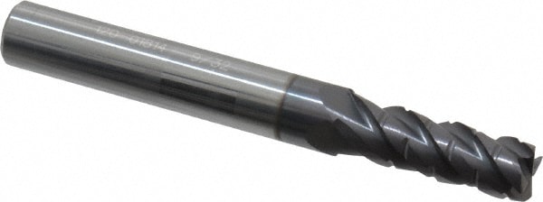 ProMax 120-01814 Corner Radius End Mill: 0.2813" Dia, 3/4" LOC, 0.02" Radius, 4 Flutes, Solid Carbide Image