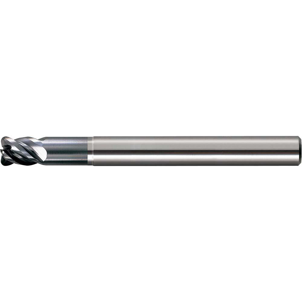 US Union Tool Corner Radius End Mill: 8.00 mm Dia, 8.00 mm LOC, 2.00 mm Radius, 4 Flute, Solid Carbide - 100.00 mm OAL, 8.00 mm Shank Dia, 45 deg