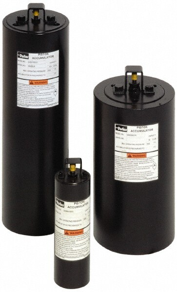 Piston Accumulators; Fluid Capacity: 116 ; Charged: Yes ; Overall Length (Decimal Inch): 22.5600 ; Gas Capacity: 121in3; 121oz ; Port Thread Size: SAE #12 ; Port Thread Size SAE: 0.39in; 9.9mm; SAE #12