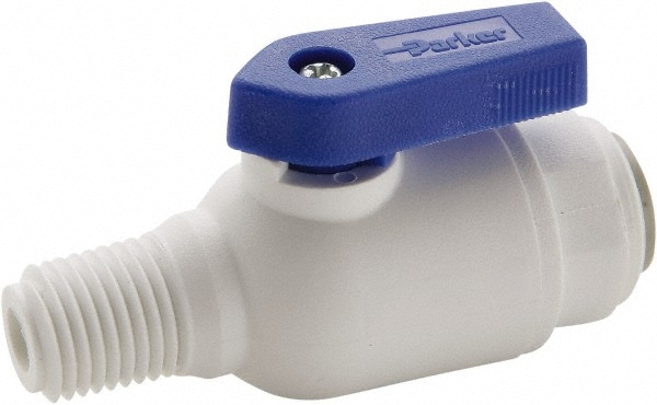 3//8 3//8 Pack of 5 Pack of 5 Polypropylene Parker PP6VFC6-MG-pk5 Ball Valve Tube to Female Pipe Push-to-Connect Connector