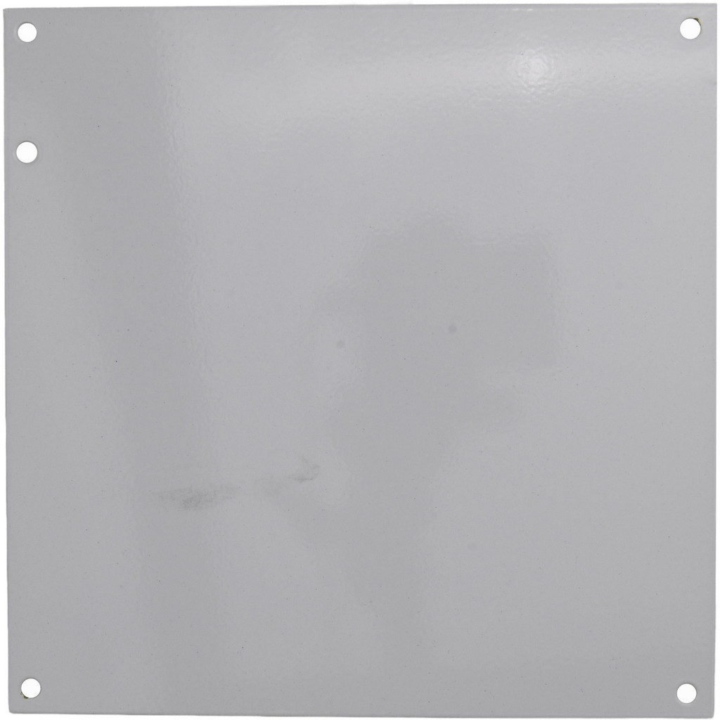 Cooper B-Line 8-7/8" OAW x 8-7/8" OAH Powder Coat Finish Electrical Enclosure Nonperforated Panel - 10" x 10" Box, 14 Gauge Steel, Use with