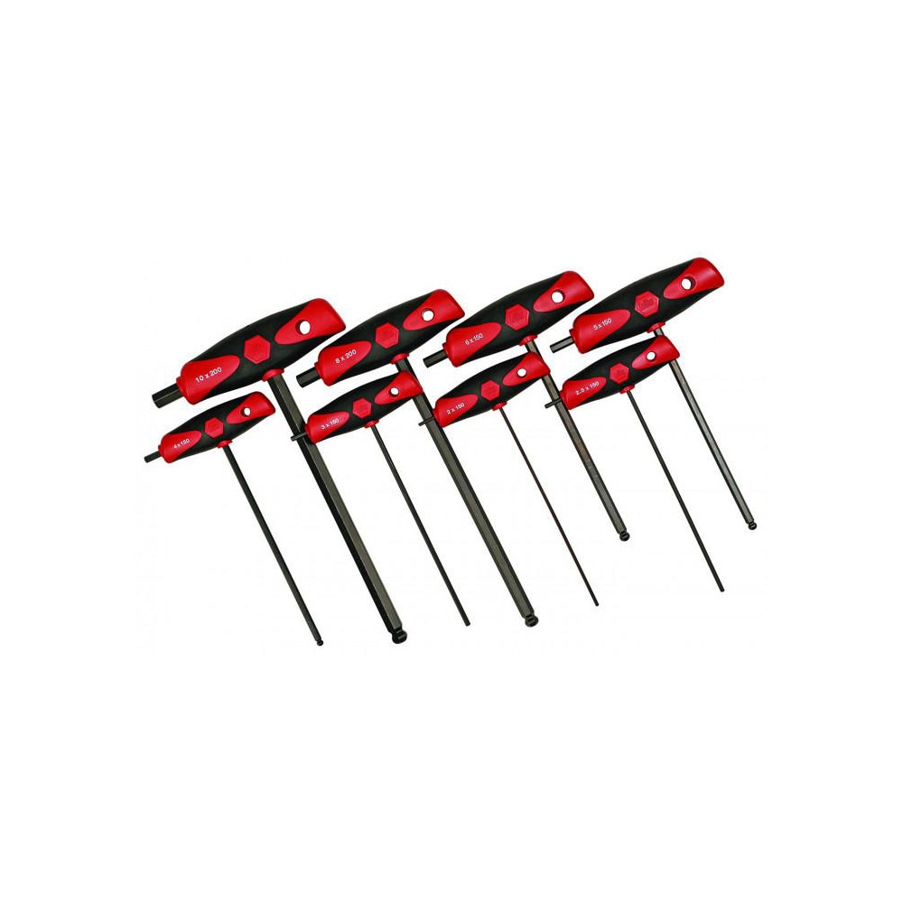 Wiha 33496 8 Piece T-Handle Hex Key Set 