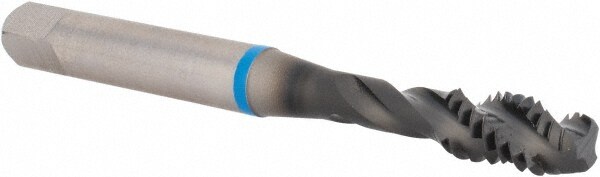 Spiral Flute Tap: 1/4-20, UNC, 3 Flute, Modified Bottoming, 3B Class of Fit, High Speed Steel, Hardslick Finish