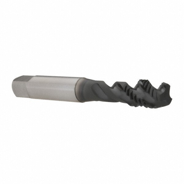 Spiral Flute Tap: M10 x 1.50, Metric Coarse, 3 Flute, Modified Bottoming, 6H Class of Fit, Vanadium High Speed Steel, Hardslick Finish