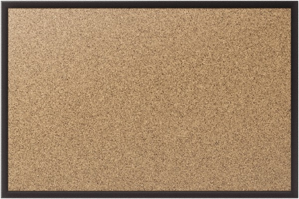 Quartet Bacheca In Sughero Natural Bar II 30,5×4,5 Cm – Mini Lavagna Con Cornice Nera – Include Puntine E Kit Montaggio