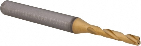 Kennametal 4121528 Screw Machine Length Drill Bit: 0.126" Dia, 140 °, Solid Carbide Image