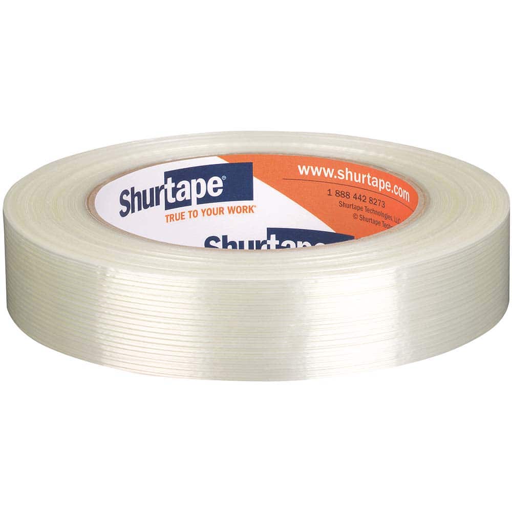SHURTAPE 101219 Packing Tape: White, Hot Melt Adhesive 