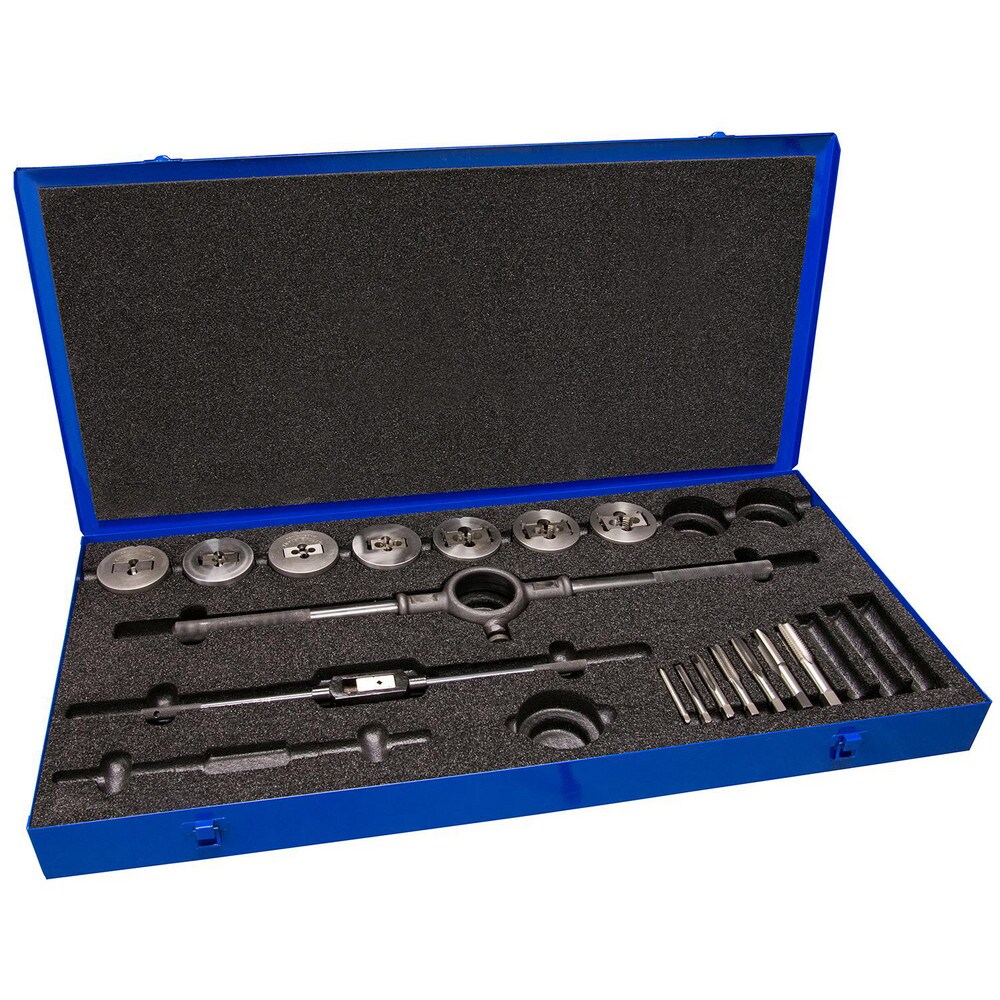 Tap & Die Set: M6 x 1 to M24 x 3 Taps, M6 x 1 to M24 x 3 Dies, Metric