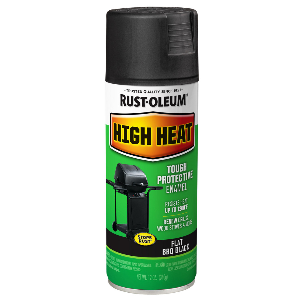 Rust-Oleum Specialty High Heat Spray Paint, Black, Flat, 12 oz - Use on Metal | Part #7778830