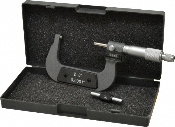 Mechanical Outside Micrometer: 3" Range, 0.0001" Graduation