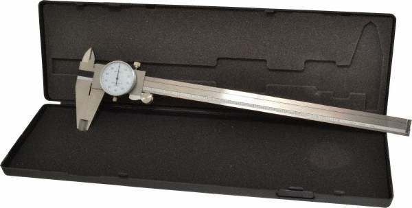 Value Collection MS501312A Dial Caliper: 12 Range, 0.001 Graduation, 0.1 per Revolution Image